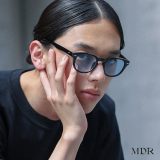 サングラス メンズ アクセサリー 眼鏡 クリアサングラス クリアレンズ ブルー 青 透け感 ケース付き 合皮 小物 プレゼント 春 夏 秋 冬 オシャレウォーカー【メール便不可】【20】