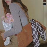 ≪’25AW先行受注★10%OFF×P10倍≫ スエード ボストンバッグ [B1641] レディース バッグ カバン 鞄 ショルダーボストンバッグ ショルダーボストン ボストン 肩掛け スクエアバッグ スクエア 横長 ロングハンドル スウェード 20代 30代 40代 秋【送料無料】