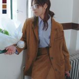 ≪’25AW先行受注★10%OFF×P10倍≫ フェイクスエード ジャケット [K1399] レディース アウター ライトアウター 羽織り テーラードジャケット テーラード スエード ロング丈 オーバーサイズ ゆったり 体型カバー セットアップ 20代 30代 40代【送料無料】